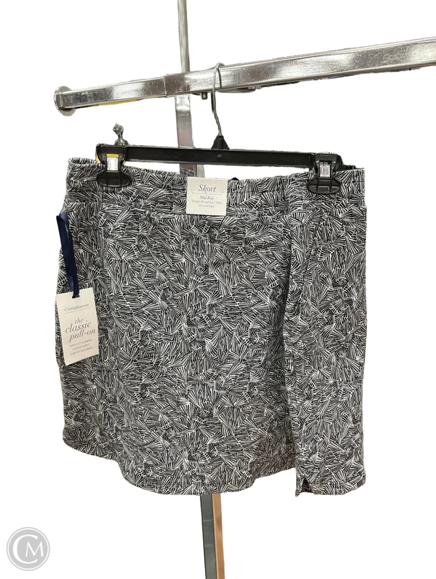 Skort By Croft And Barrow In Black & White, Size: Xxl