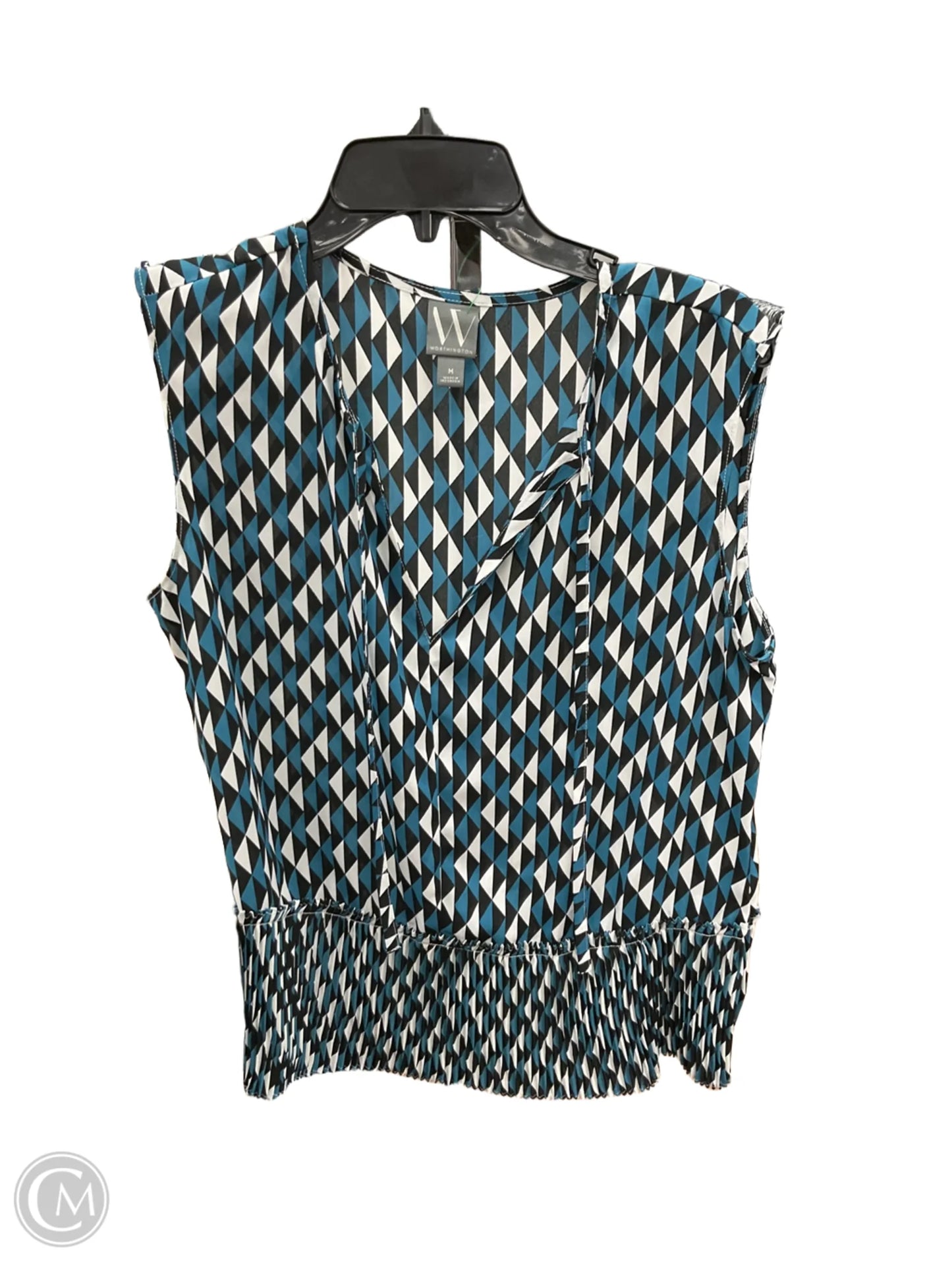 Top Sleeveless By Worthington In Blue, Size: M