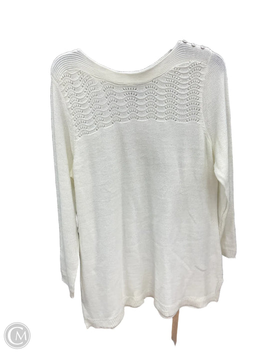 Top Long Sleeve By Croft And Barrow In White, Size: Xxl