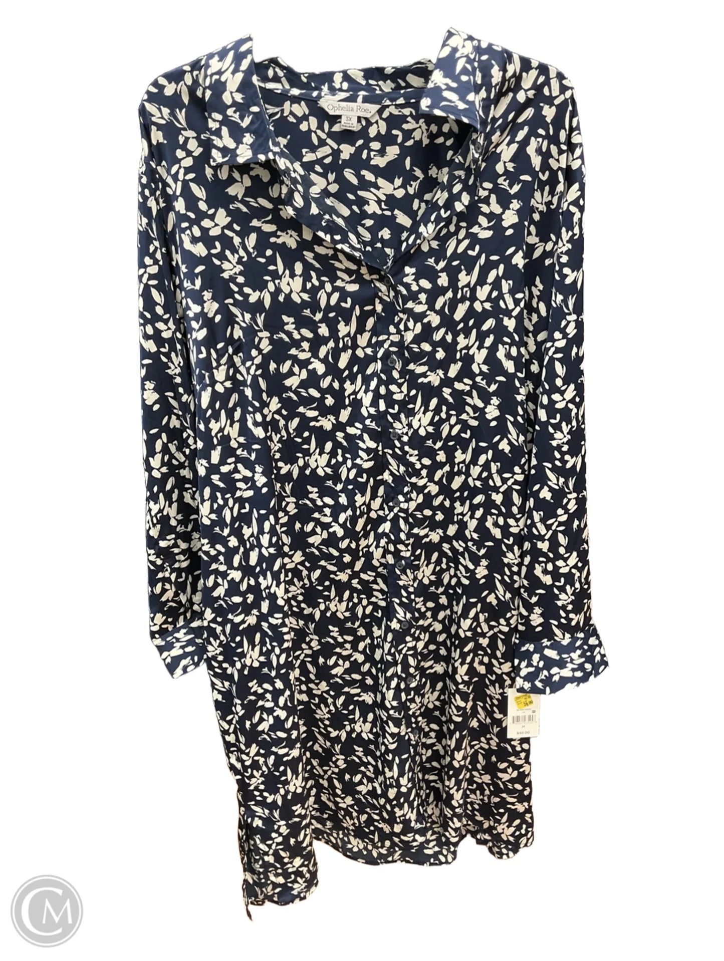 Dress Casual Midi By Ophelia Roe In Navy, Size: 3x