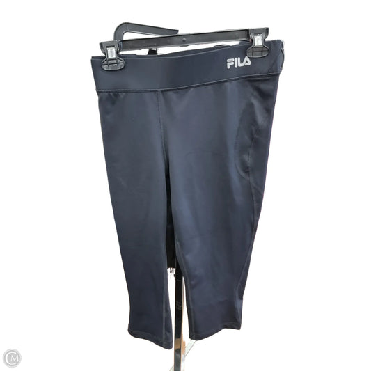 Athletic Leggings Capris By Fila In Black, Size: L