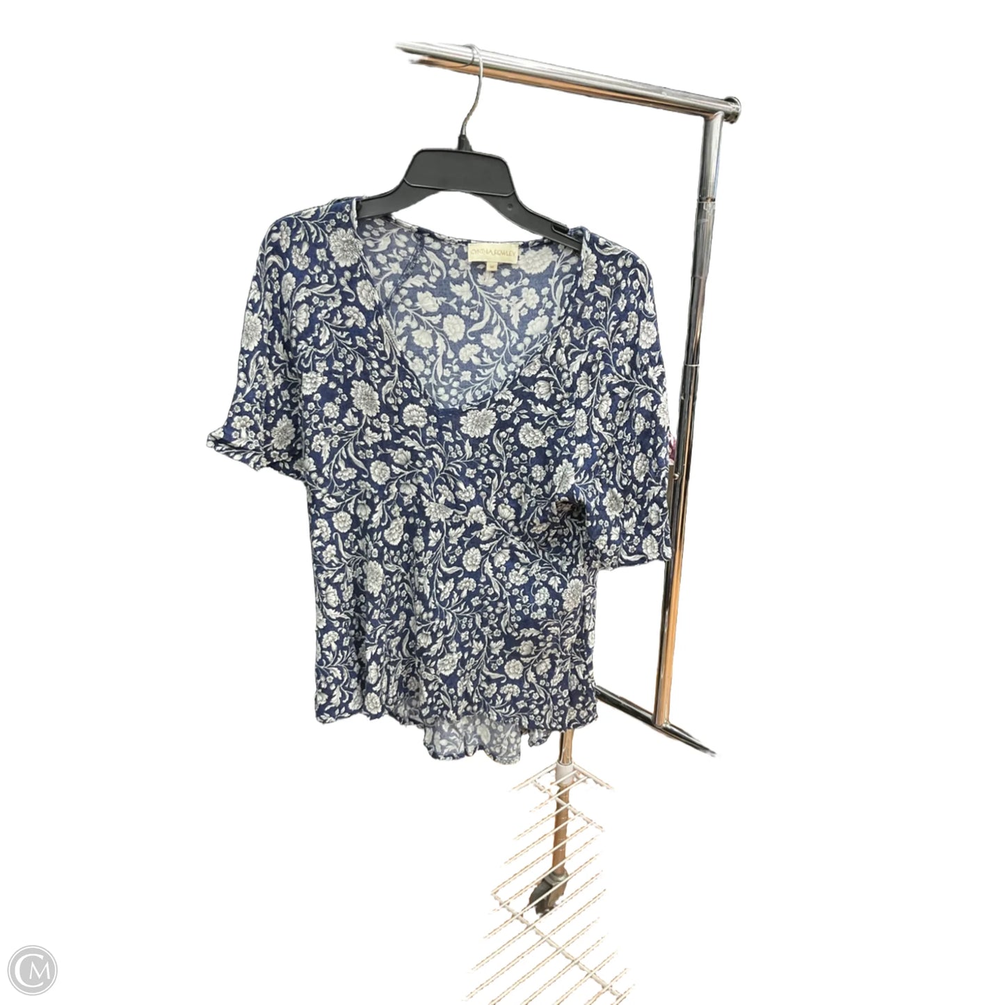 Top Short Sleeve By Cynthia Rowley In Blue, Size: M