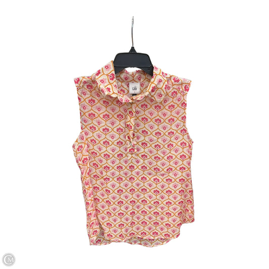 Top Sleeveless By Cabi In Floral Print, Size: S