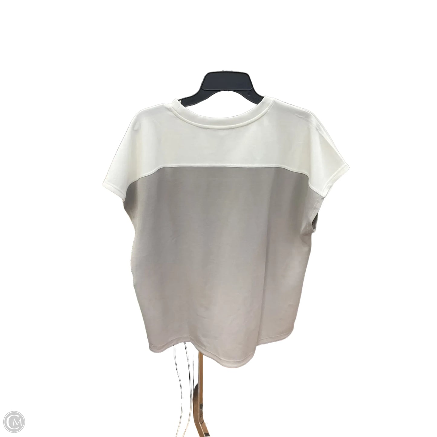 Top Sleeveless By Cable And Gauge In Grey & White, Size: Xl