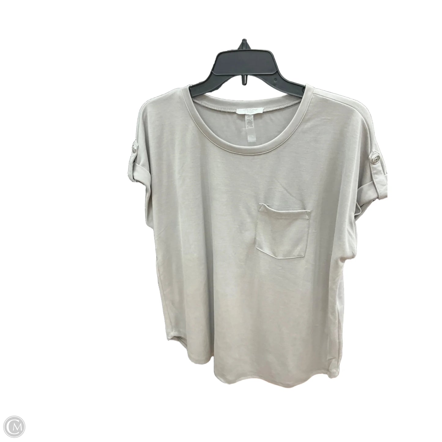 Top Sleeveless By Cable And Gauge In Grey, Size: L