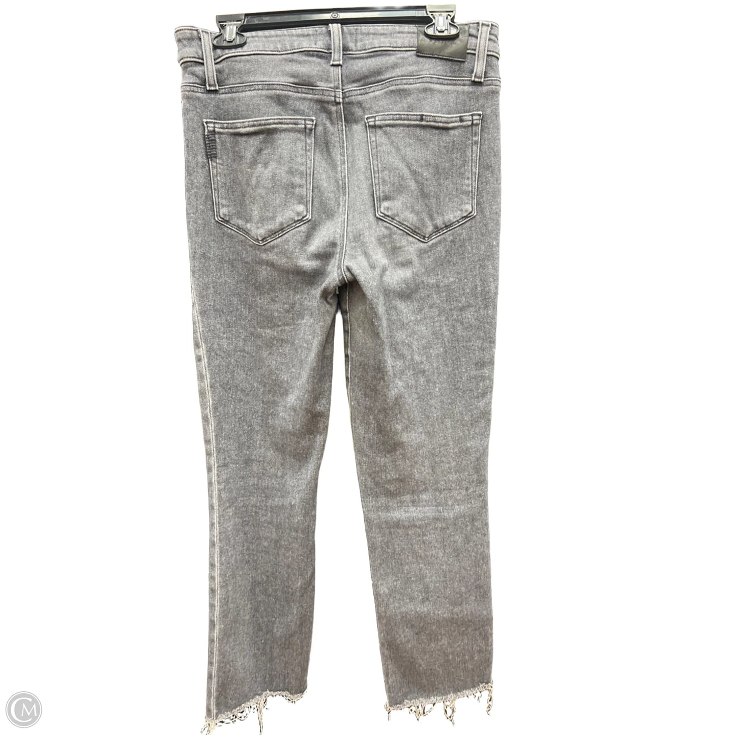 Jeans Cropped By Paige In Black Denim, Size: 8