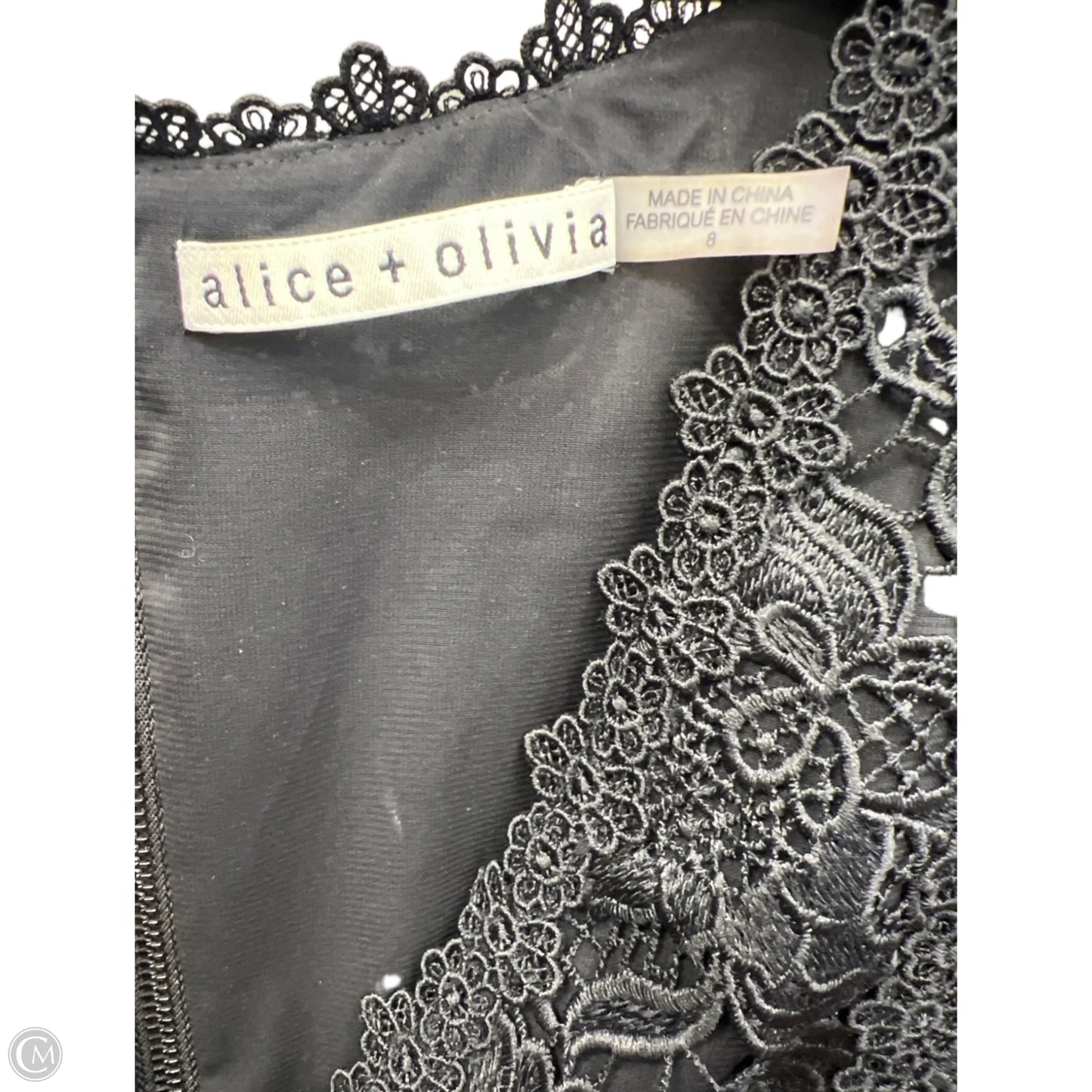 Dress Designer By Alice + Olivia In Black, Size: 8