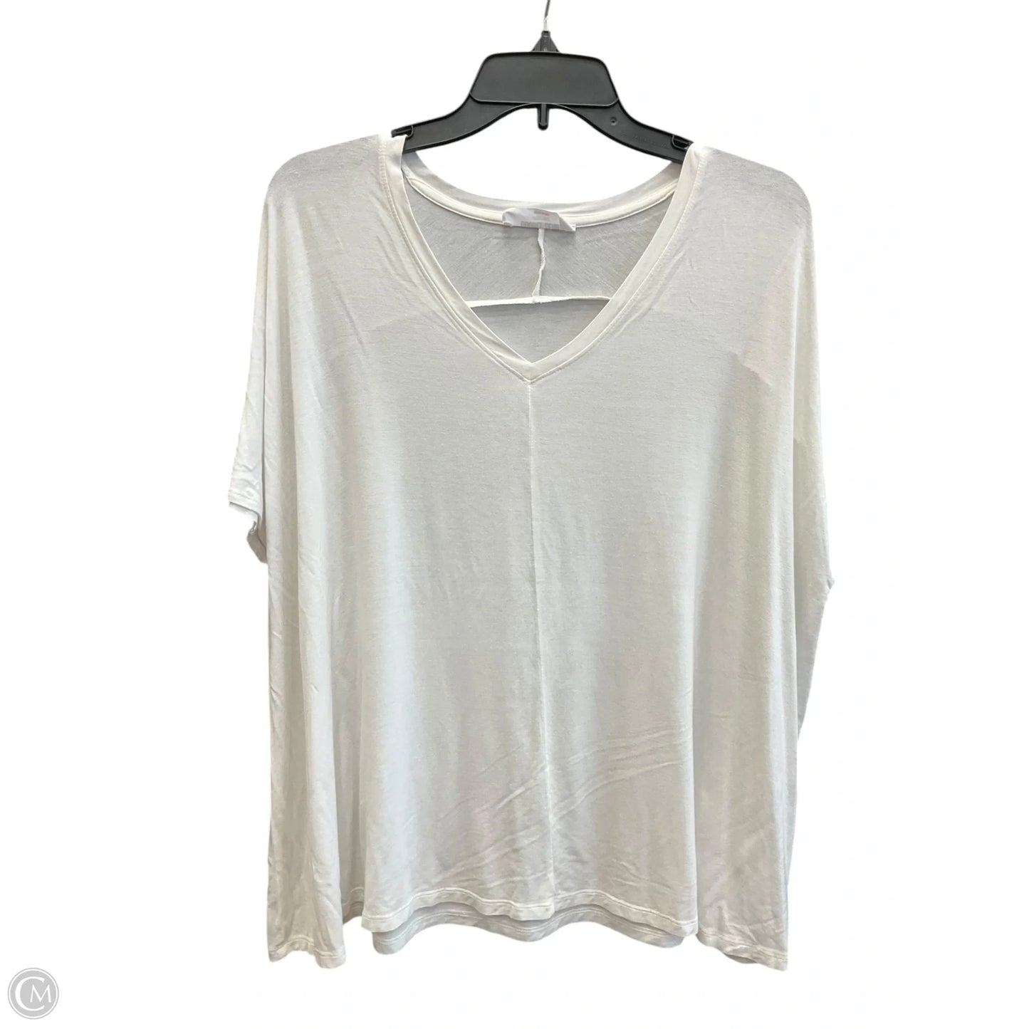 Top Short Sleeve By Double Zero In White, Size: L