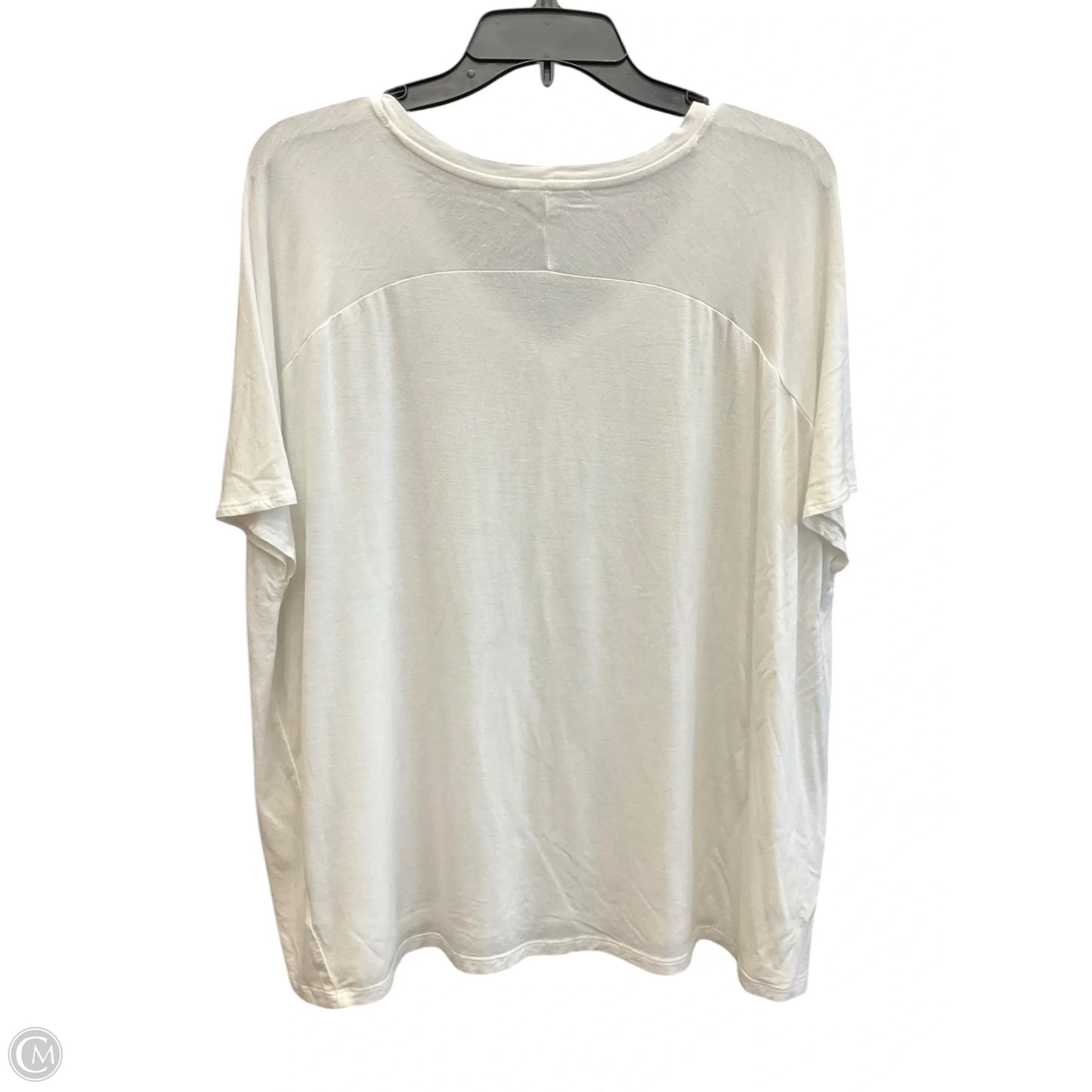 Top Short Sleeve By Double Zero In White, Size: L