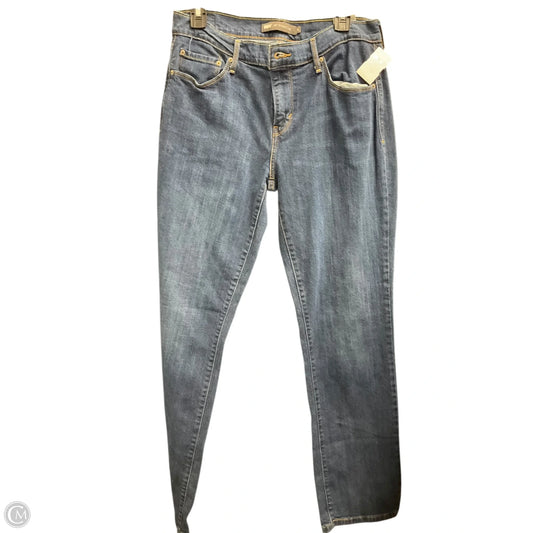 Jeans Straight By Levis In Blue Denim, Size: 8