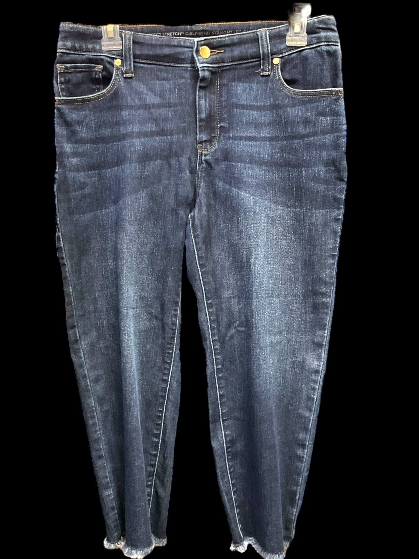 Jeans Cropped By Chicos In Blue Denim, Size: 0