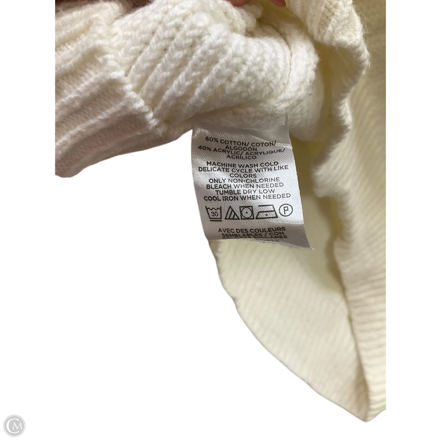 Sweater By Loft In Cream, Size: S