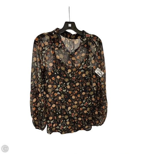 Blouse Long Sleeve By Soft Surroundings In Floral Print, Size: M