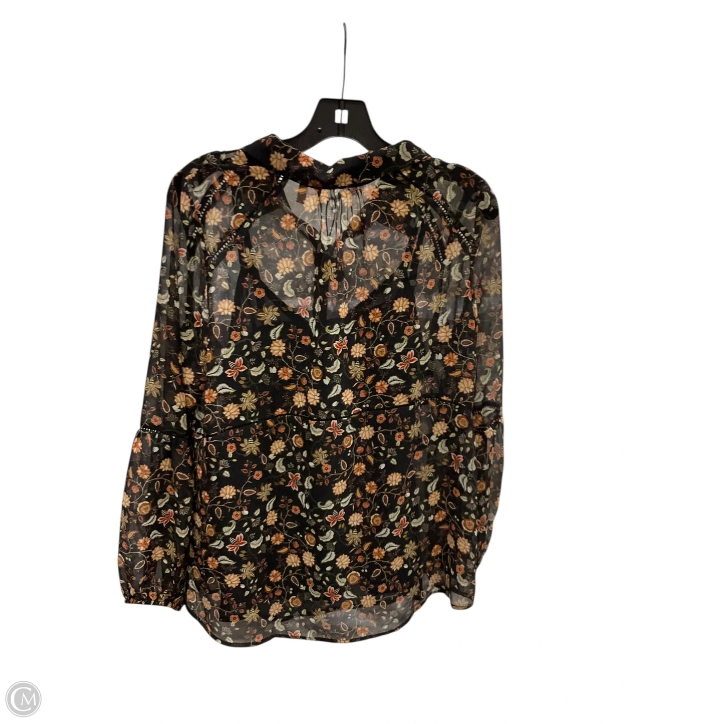 Blouse Long Sleeve By Soft Surroundings In Floral Print, Size: M
