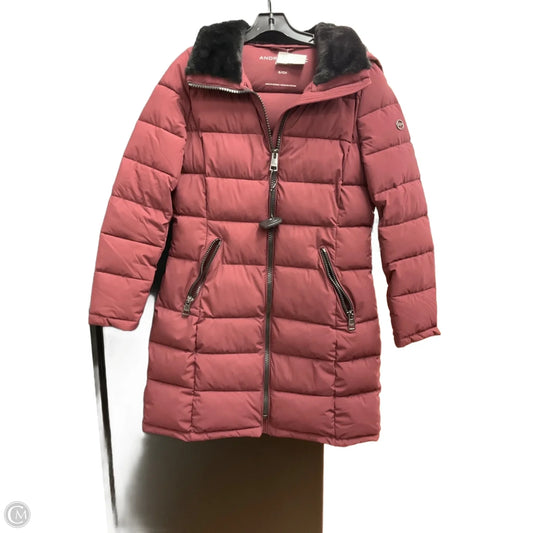Coat Puffer & Quilted By Andrew Marc In Maroon, Size: S