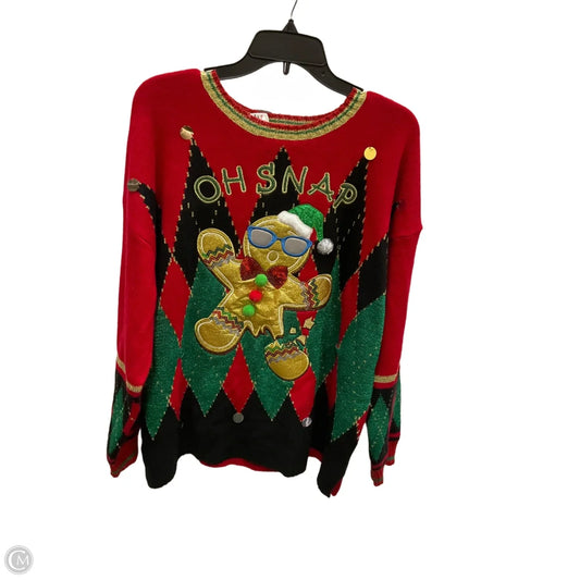 Sweater By Clothes Mentor In Red, Size: 1x