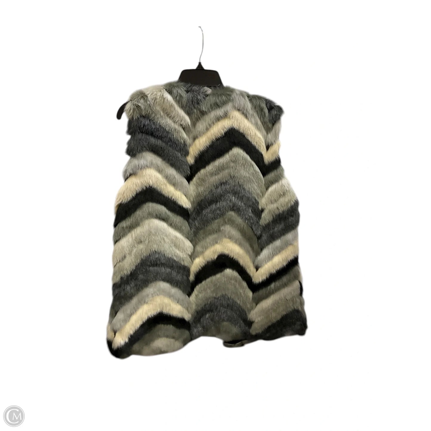 Vest Faux Fur & Sherpa By Fever In Grey, Size: Xl