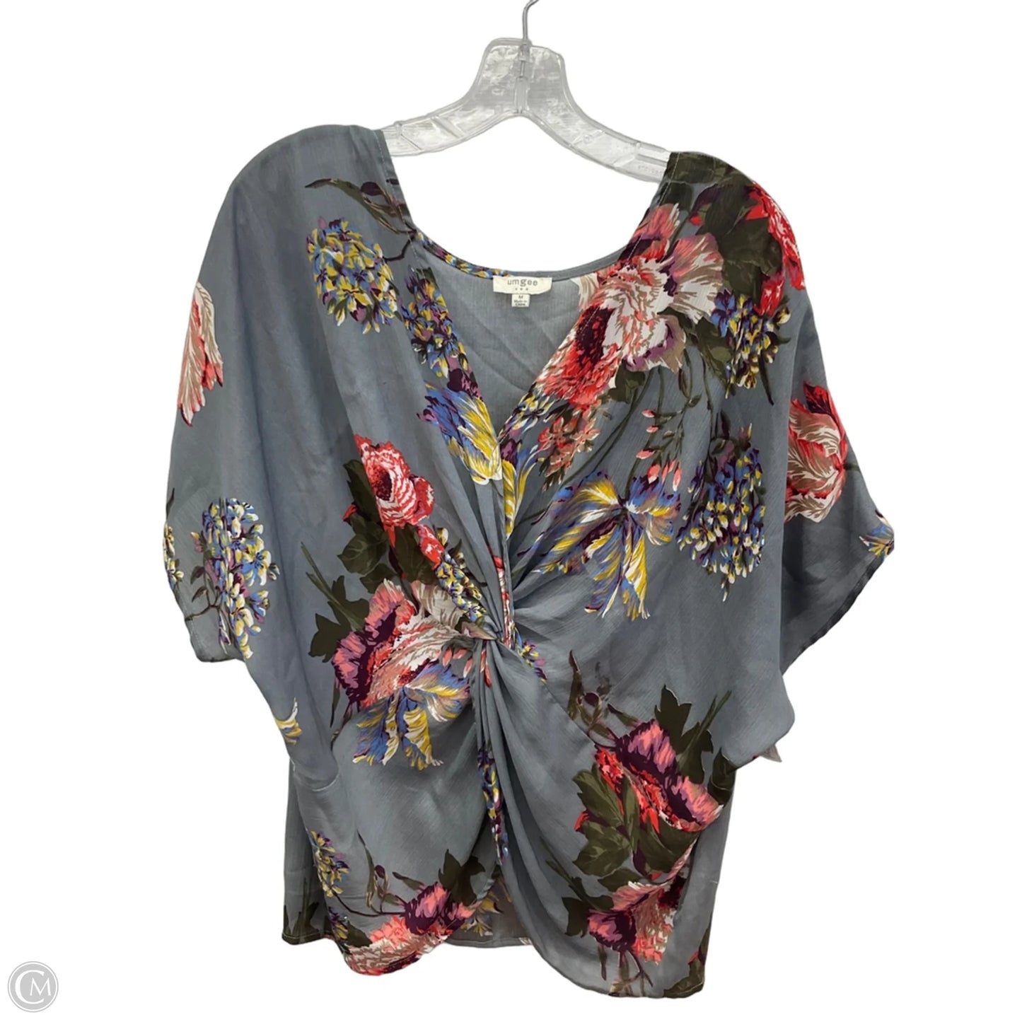 Top Short Sleeve By Umgee In Grey, Size: M