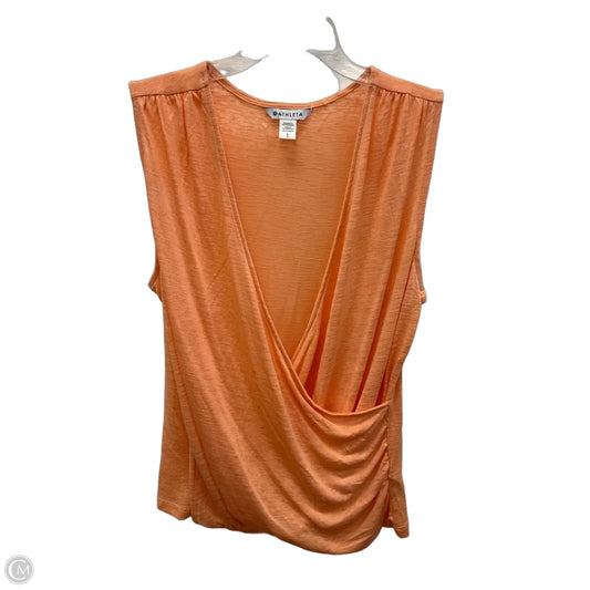Top Sleeveless By Athleta In Orange, Size: L
