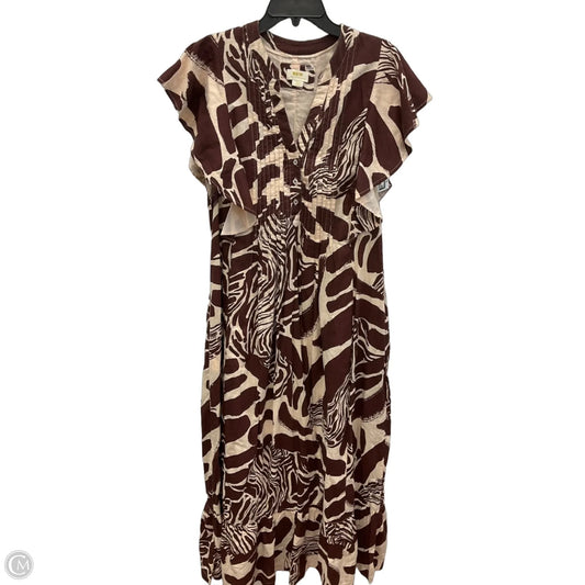 Dress Casual Maxi By Maeve In Brown, Size: S