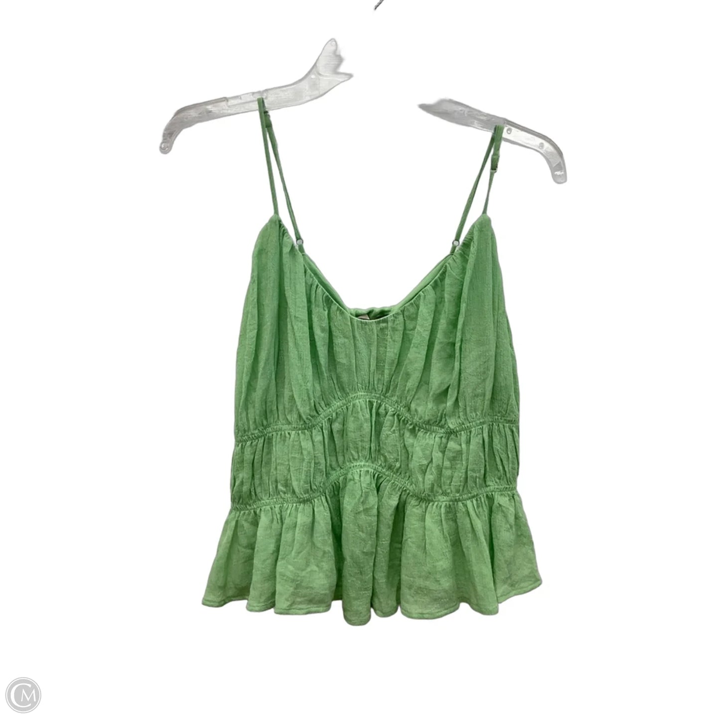 Top Sleeveless By Loft In Green, Size: M