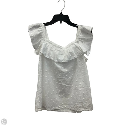 Top Short Sleeve By Ann Taylor In White, Size: S
