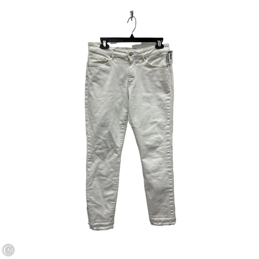 Jeans Skinny By Loft In White Denim, Size: 8