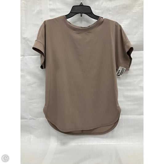 Athletic Top Short Sleeve By Stylus In Beige, Size: S