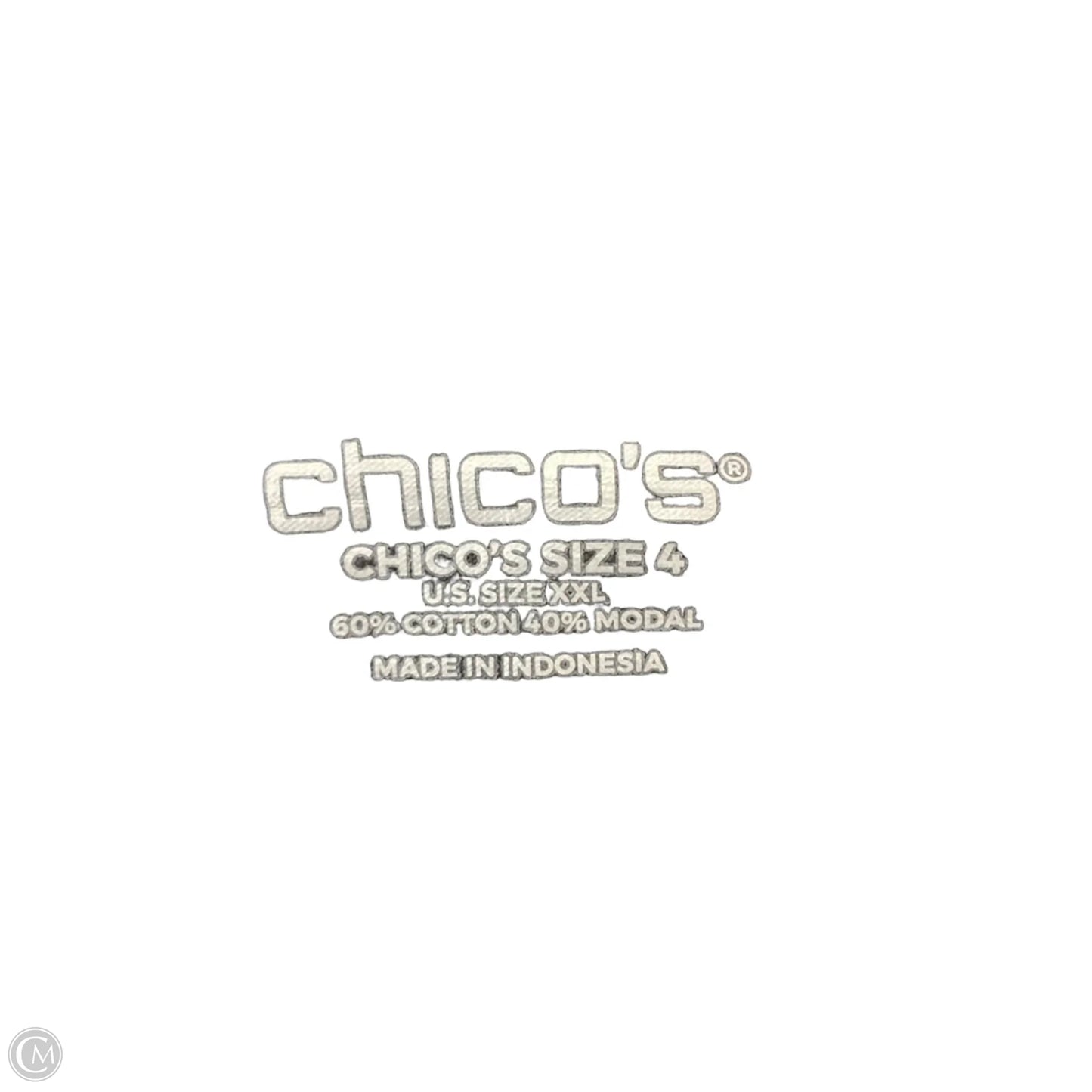 Top Short Sleeve Basic By Chicos In Black, Size: Xxl