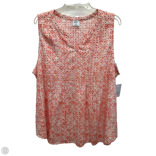 Top Sleeveless By Croft And Barrow In Pink, Size: Xxl