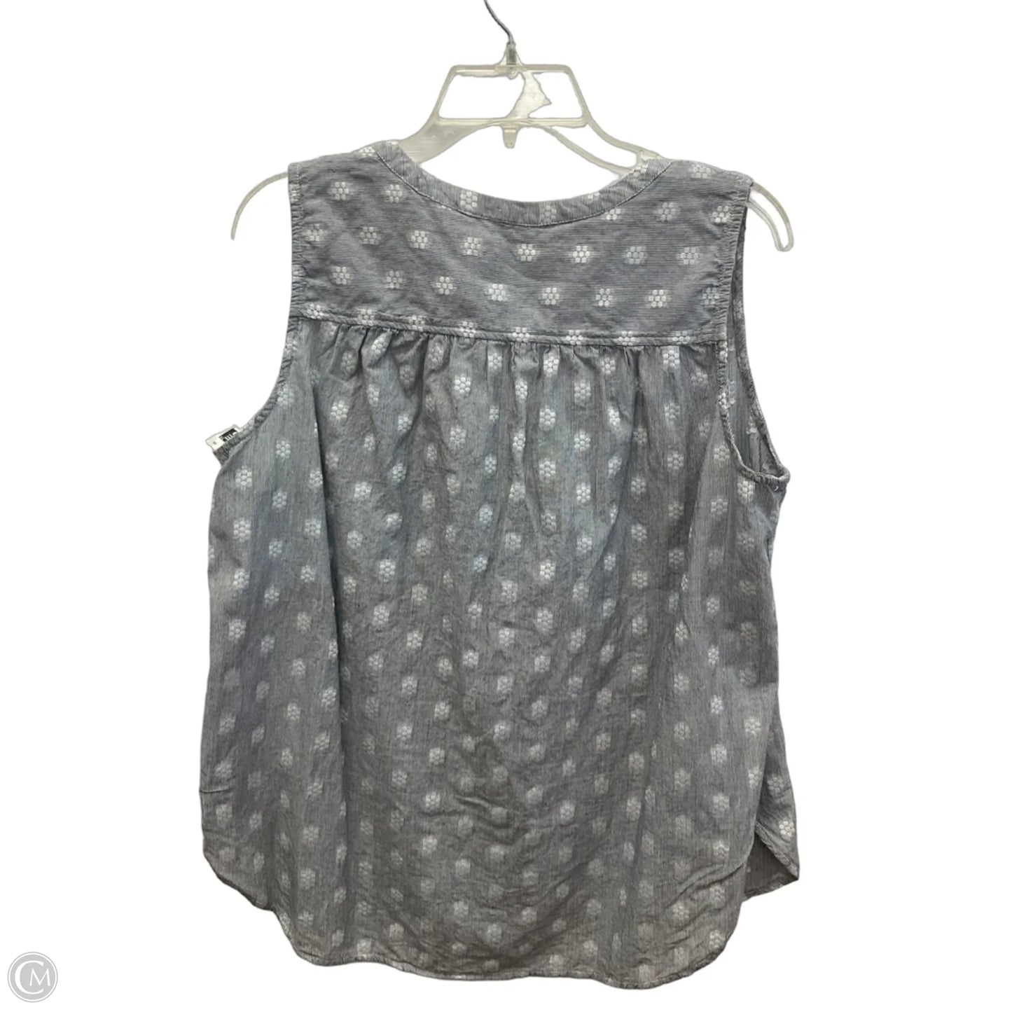Top Sleeveless By Loft In Grey, Size: L