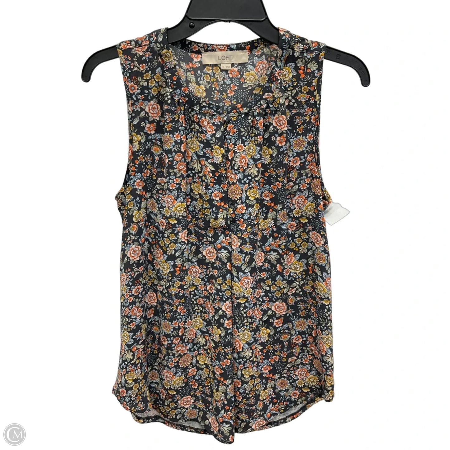 Top Sleeveless By Loft In Floral Print, Size: Xs