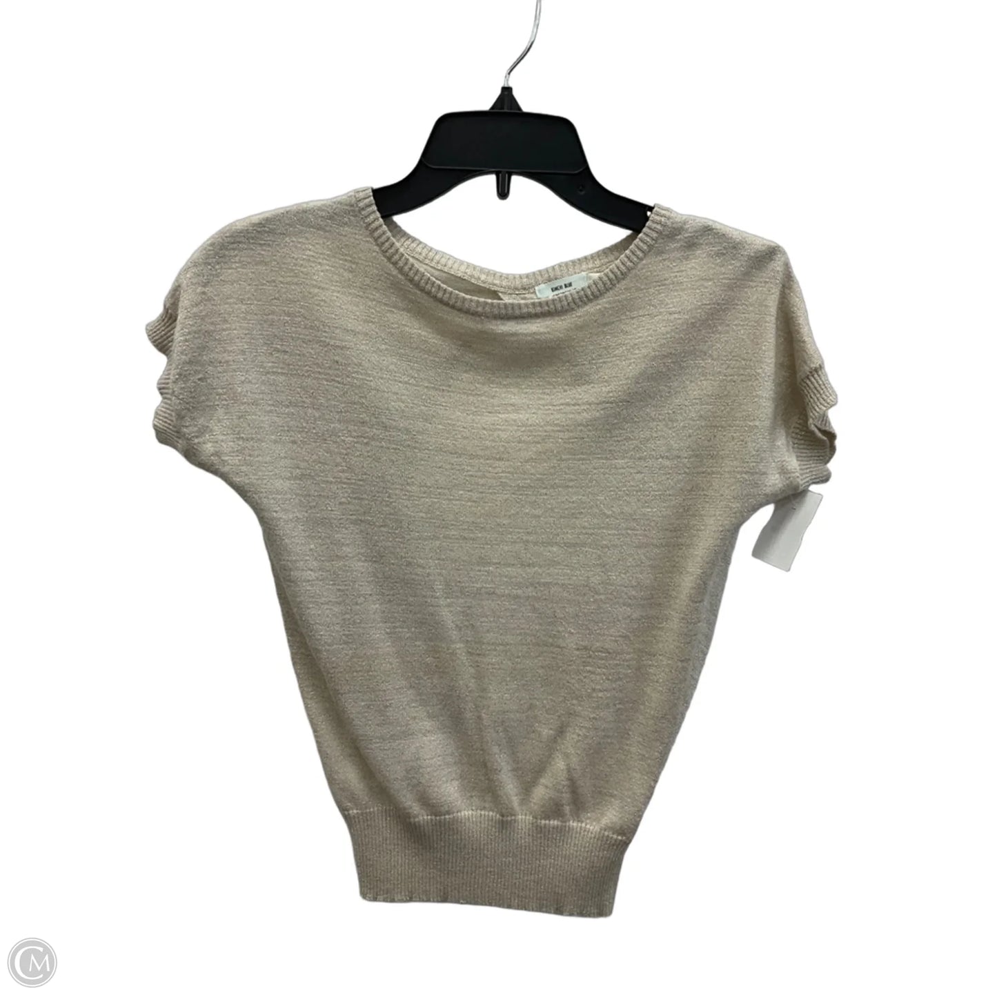 Top Short Sleeve By Kimichi Blue In Gold, Size: Xs