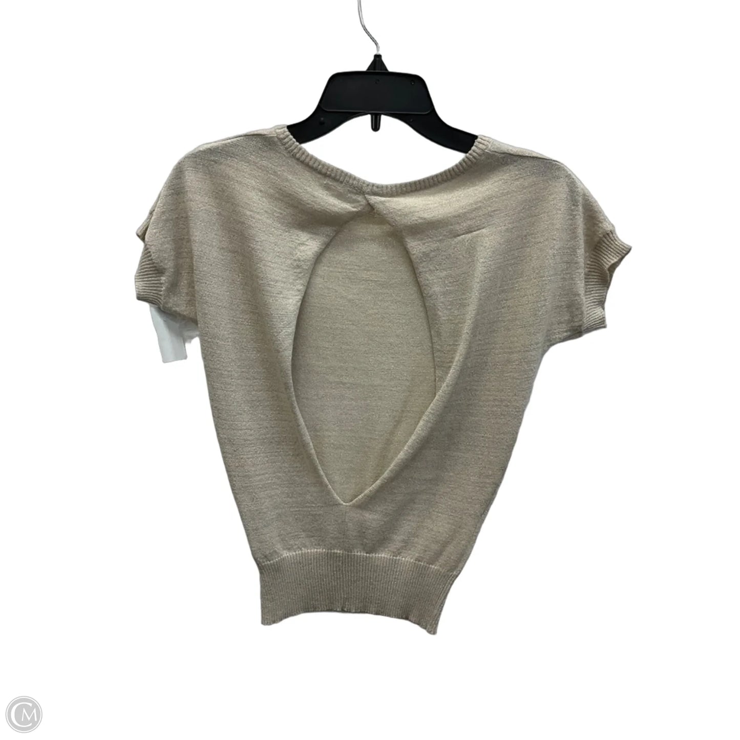 Top Short Sleeve By Kimichi Blue In Gold, Size: Xs