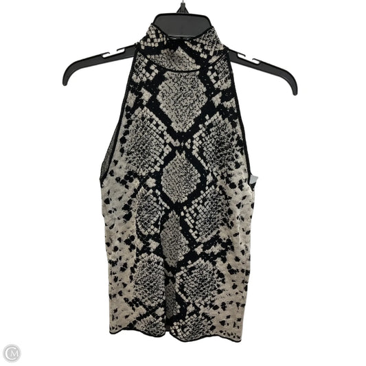 Top Sleeveless By Zara In Black & Cream, Size: S