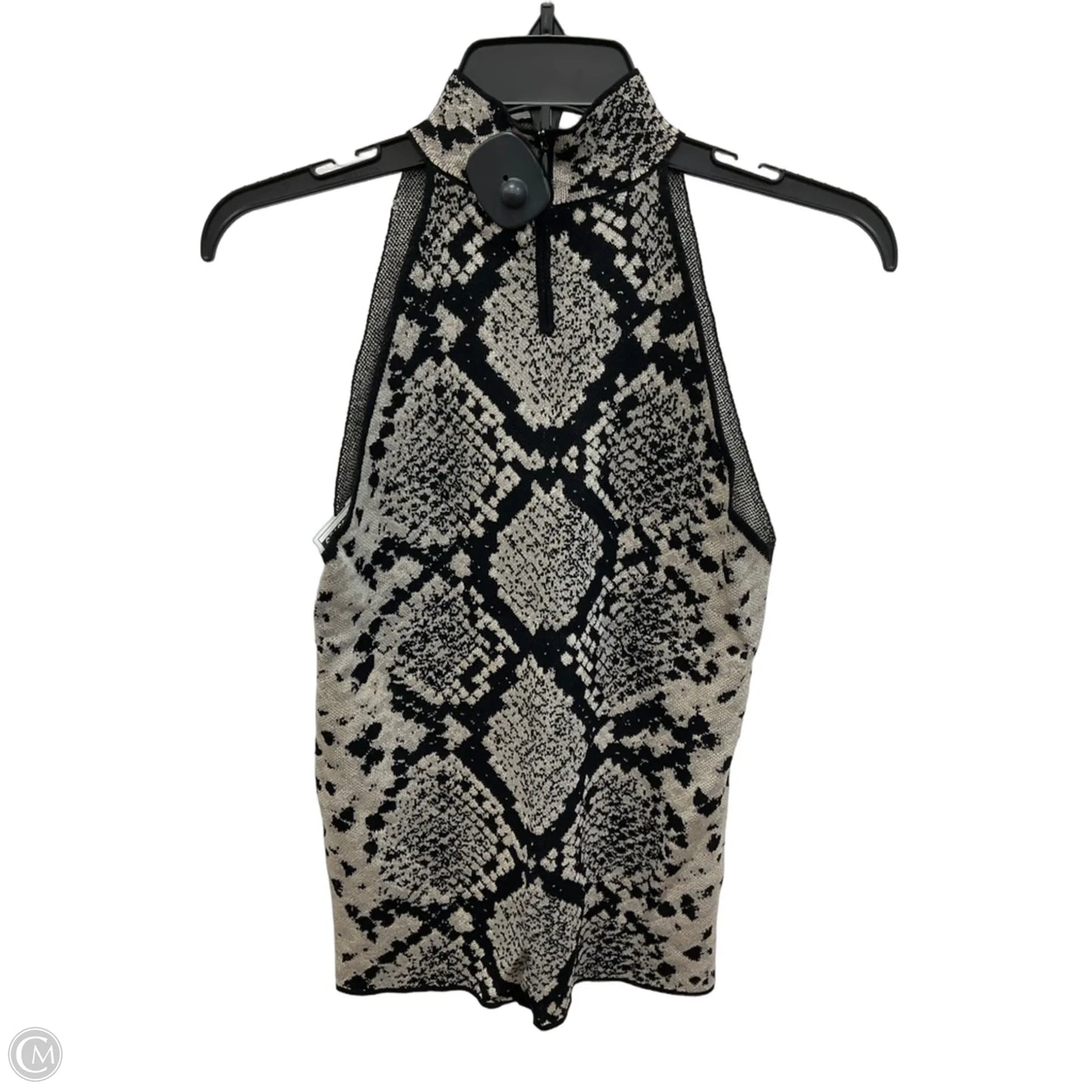 Top Sleeveless By Zara In Black & Cream, Size: S