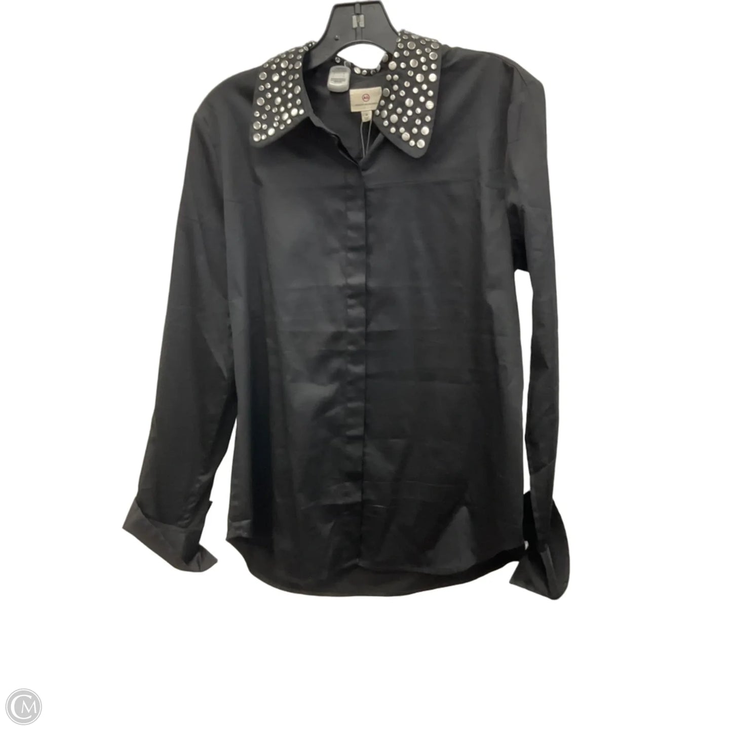 Blouse Long Sleeve By Adriano Goldschmied In Black, Size: M