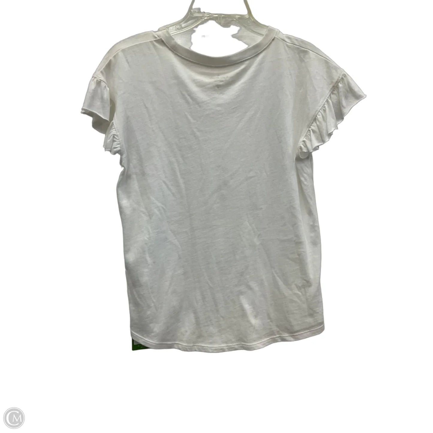 Top Short Sleeve Designer By Kate Spade In White, Size: Xs