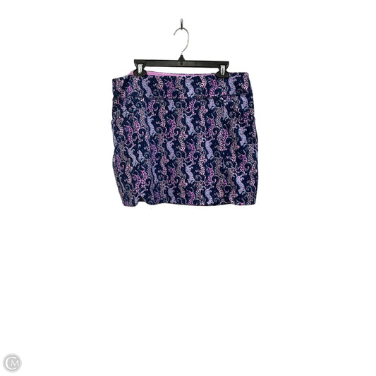 Skort Designer By Lilly Pulitzer In Blue, Size: Xl