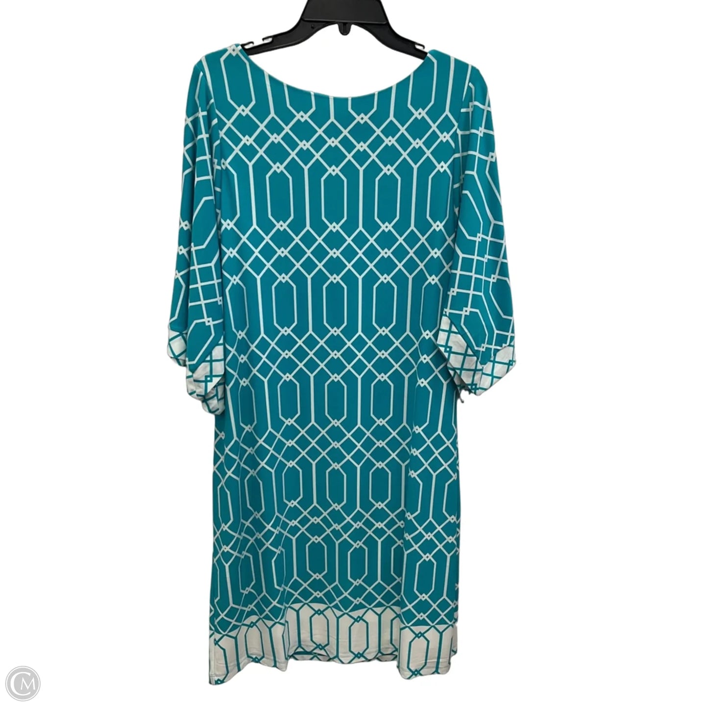 Dress Casual Midi By Chicos In Blue, Size: L