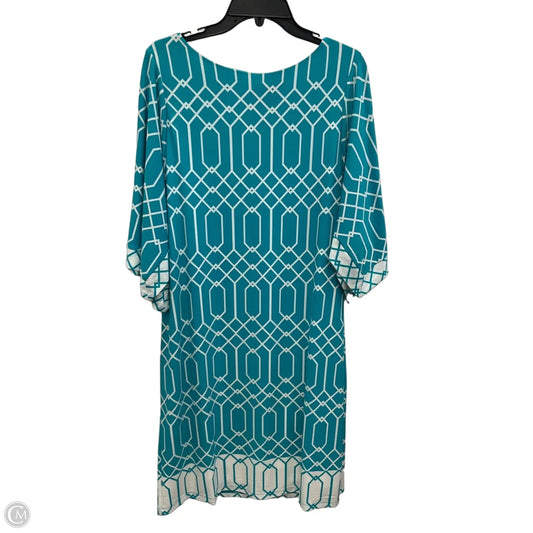 Dress Casual Midi By Chicos In Blue, Size: L