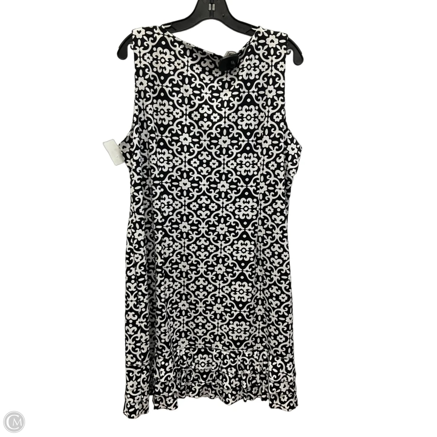 Dress Casual Midi By Lulu B In Black & White, Size: 1x