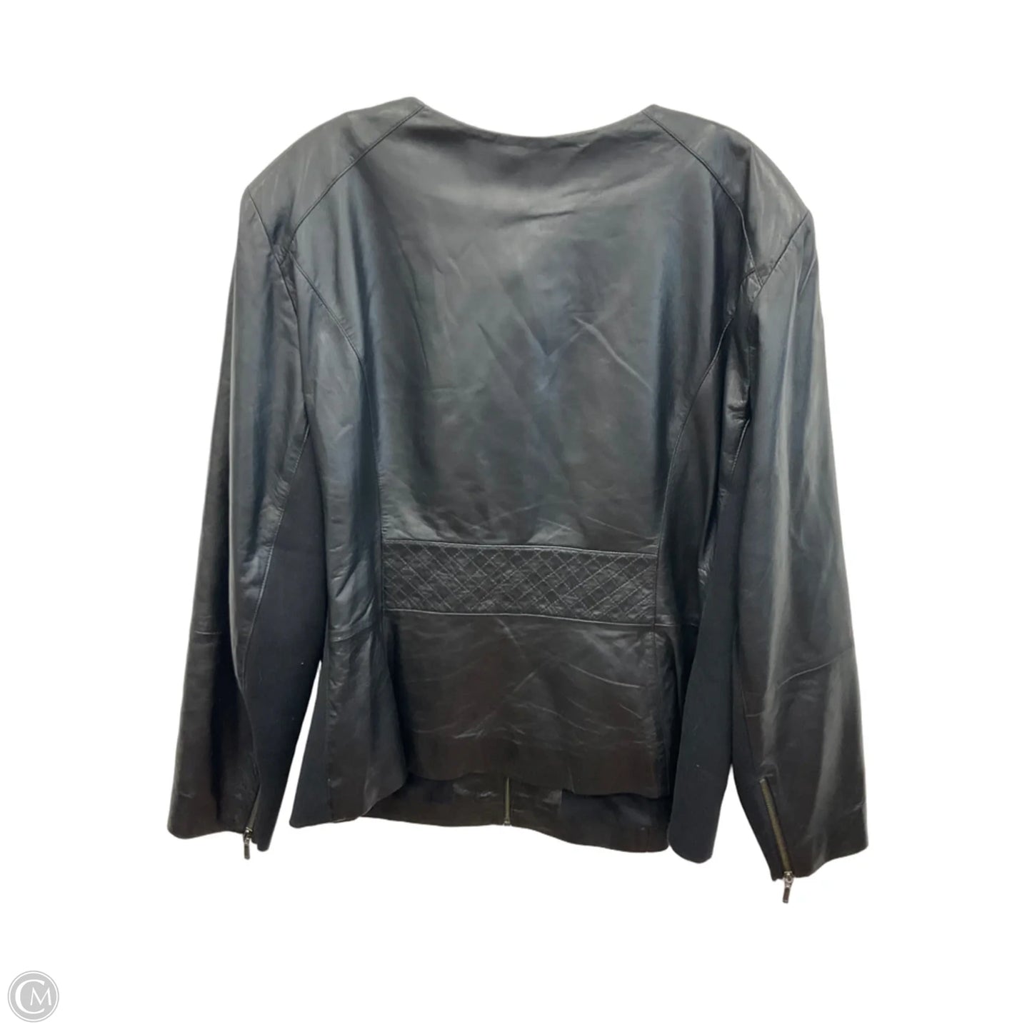 Jacket Leather By Sejour In Black, Size: 3x