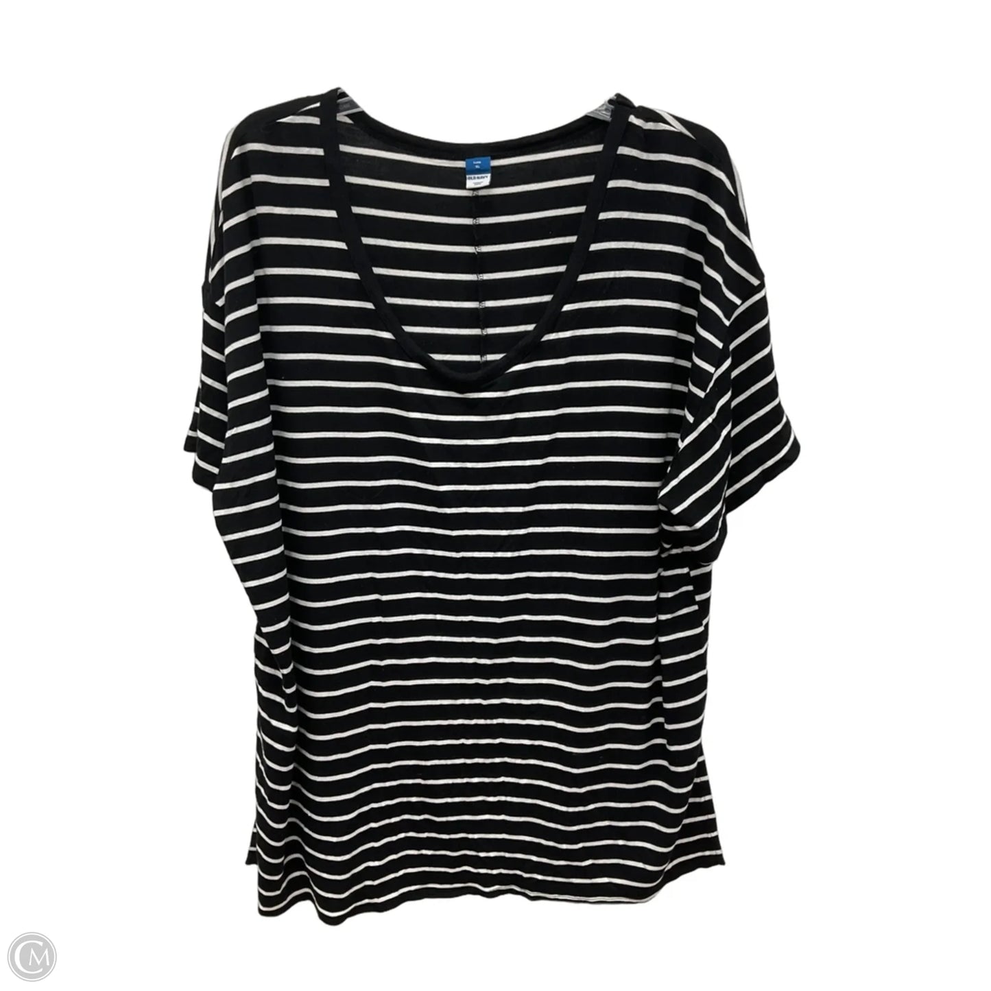 Top Short Sleeve By Old Navy In Striped Pattern, Size: Xl