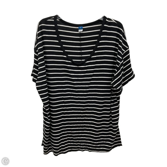 Top Short Sleeve By Old Navy In Striped Pattern, Size: Xl