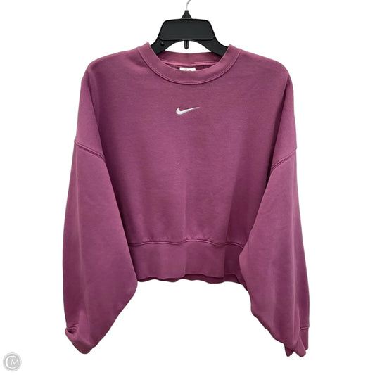 Athletic Sweatshirt Crewneck By Nike In Purple, Size: Sp