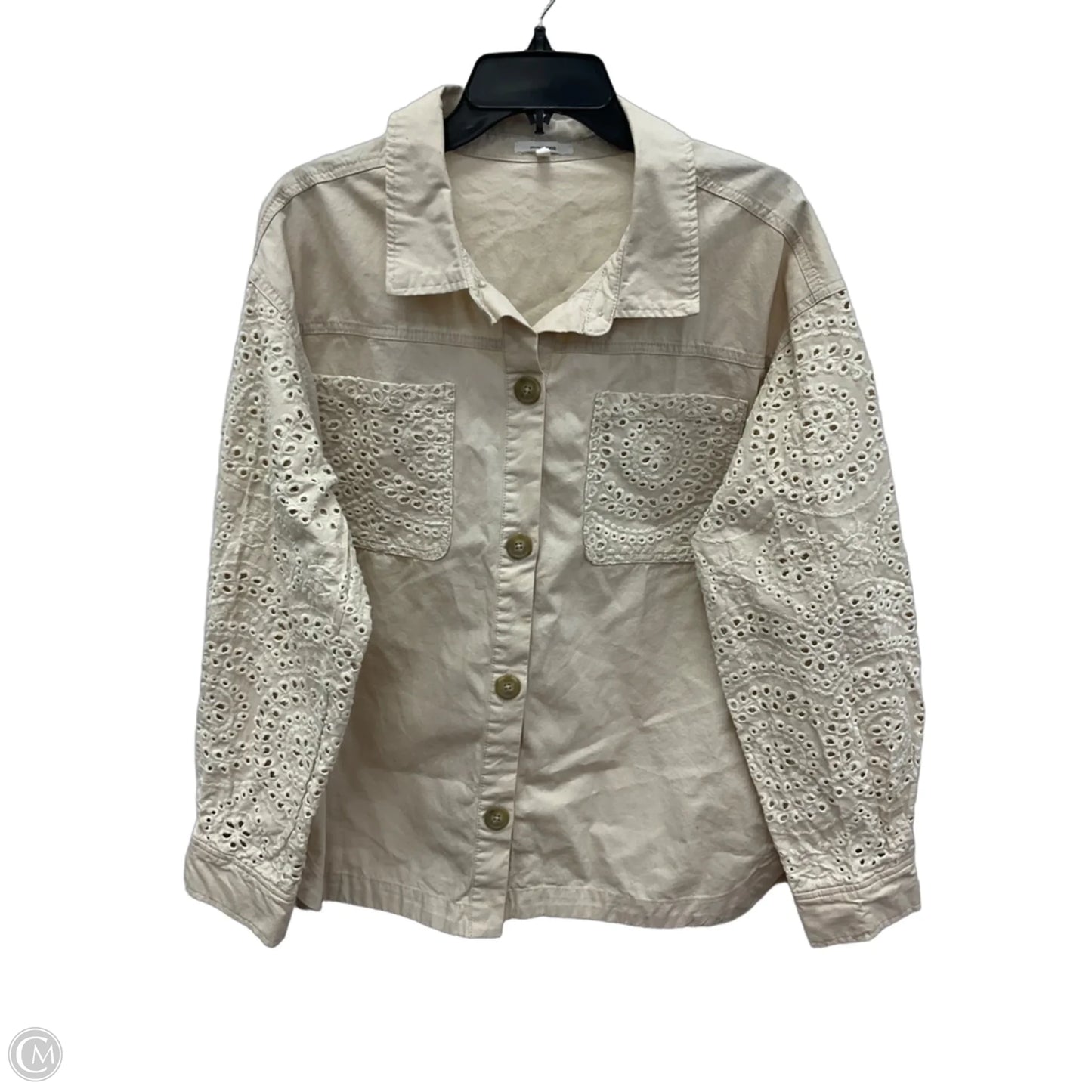Blouse Long Sleeve By Maurices In Beige, Size: L