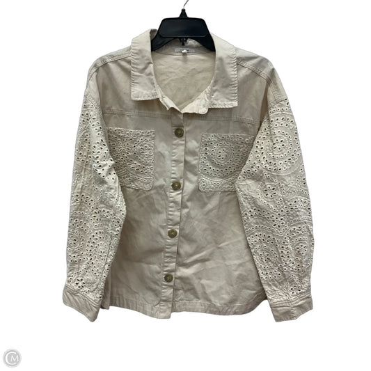 Blouse Long Sleeve By Maurices In Beige, Size: L