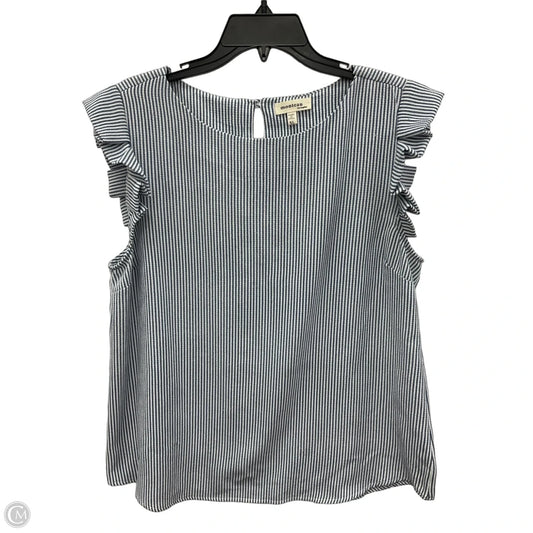 Top Sleeveless By Monteau In Striped Pattern, Size: Xl