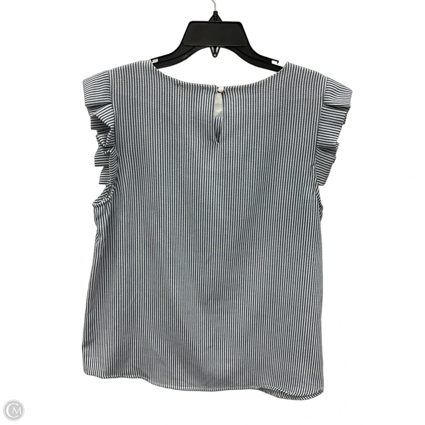Top Sleeveless By Monteau In Striped Pattern, Size: Xl